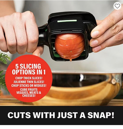 Nutri Chopper As Seen on TV 5-piece vegetable slicer set with stainless steel blades.