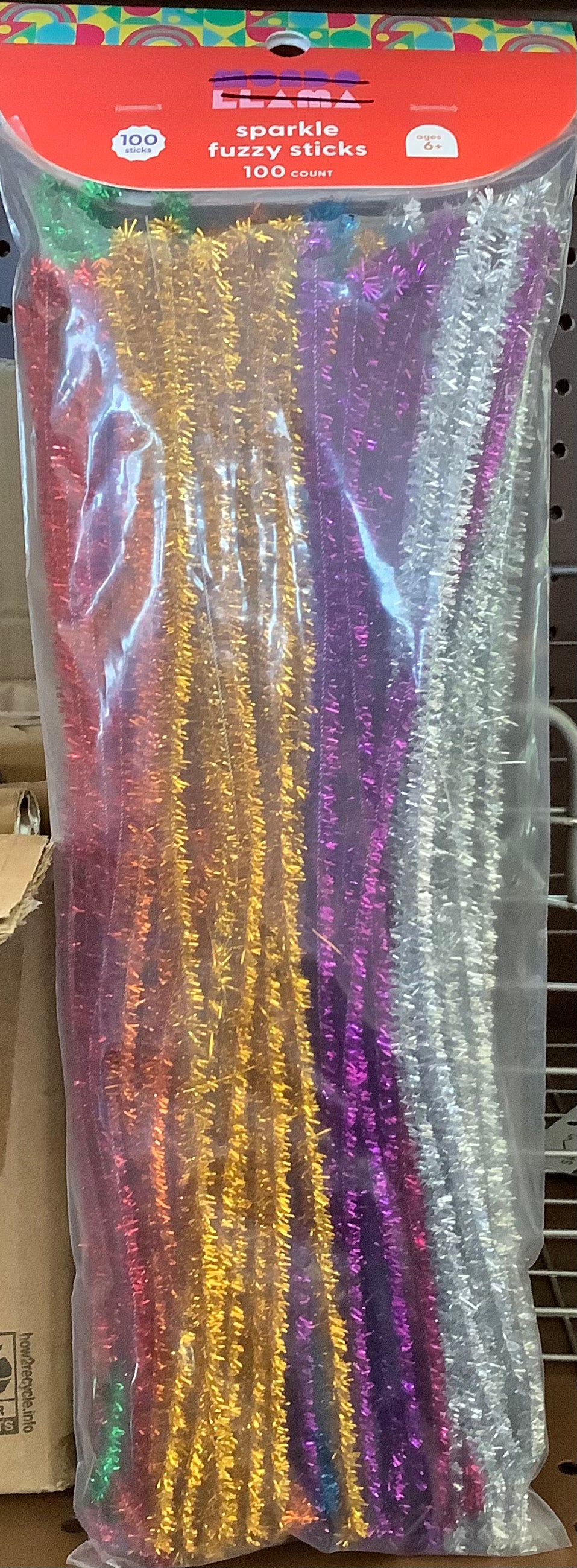 100ct Sparkle Fuzzy Sticks