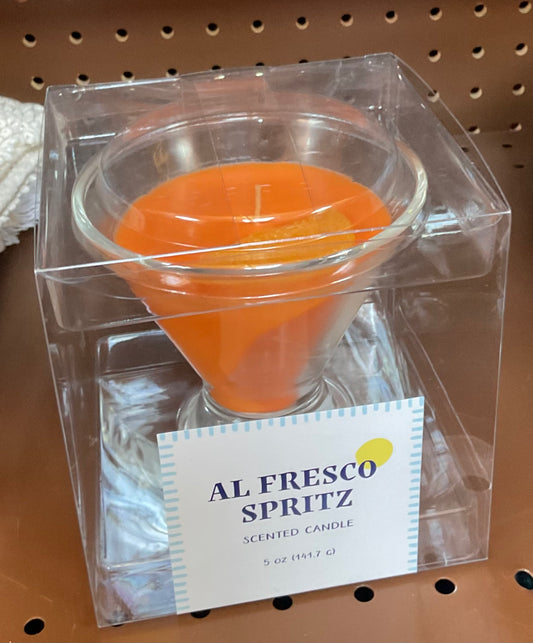 5oz Cocktail Glass Candle Al Fresco Spritz
