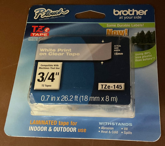 Brother P-Touch TZe Laminated Tape TZE145