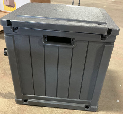 Suncast 150’ capacity slide trak hideaway hose holder Dark Gray - AS IS - CRACKED ON TOP WON’T  STAY OPEN - PICK UP ONLY