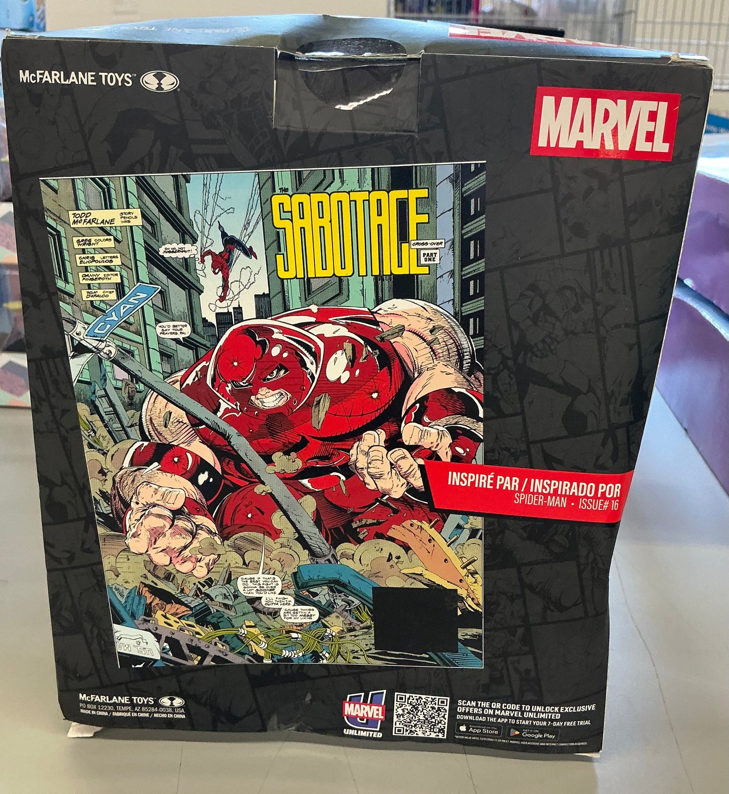 McFarlane toys marvel collection 1:10th action figure - The Juggernaut - DAMAGED PACKAGE - PRODUCT IS NEW