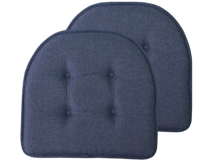 Sweet Home Collection™ Solid Color U Shaped Memory Foam 17" x 16" Chair Cushions 2-piece