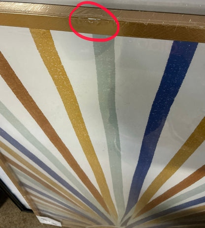 20”x30” thin poster frame brass - AS IS - SOME MINOR COSMETIC FLAWS (see pictures) - PICK UP ONLY