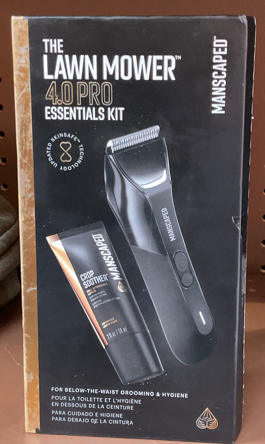 MANSCAPED The Lawn Mower 4.0 Pro Essentials Kit, SkinSafe Electric Groin and Body Hair Trimmer, Men's Grooming Gift Set