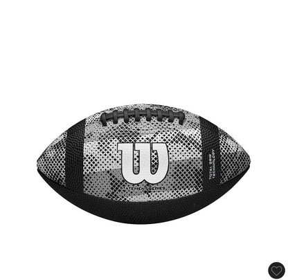 Wilson NCAA statement jr football - black/gray: size 6, butyl bladder, rubber shell - SOME MINOR COSMETIC FLAWS