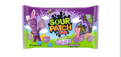 SOUR PATCH KIDS Sour Eggs Soft & Chewy Easter Candy, 18 Snack Packs