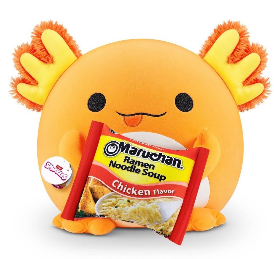 5 Surprise Snackles Series 1 Plush Axolot and Maruchan
