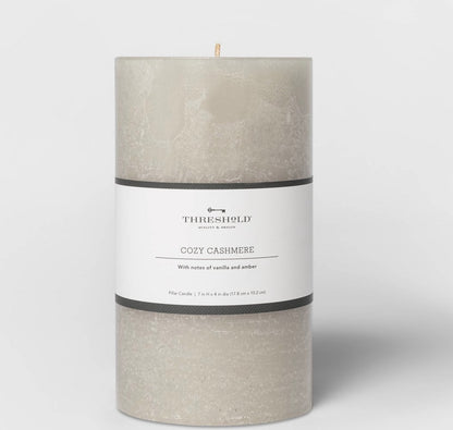 7” x 4” pillar scented candle - AS IS - SOME MINOR COSMETIC FLAWS(clearance)