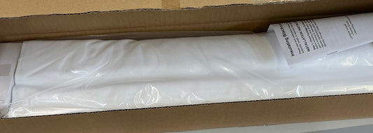 Coursey Cordless Blackout 100% Cotton Roman Shade with Cellular Shade Backing 22” W X 72” L White