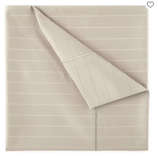 Liz Claiborne 600TC Cotton Sateen Dobby Stripe Wrinkle Free Sheet Set Cal king 4pcs