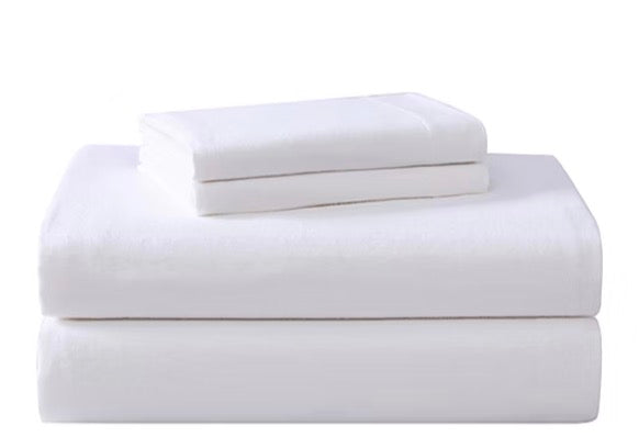 Laura Ashley 100% Cotton Brushed Flannel Deep Pocket Sheet Set 4pcs QUEEN