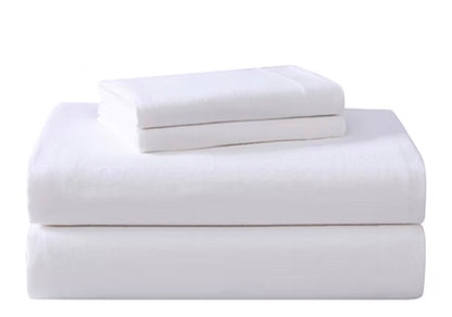Laura Ashley 100% Cotton Brushed Flannel Deep Pocket Sheet Set 4pcs QUEEN