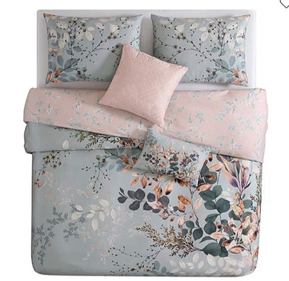 Bebejan Peach Leaves 5-pc. Midweight Reversible Comforter Set king