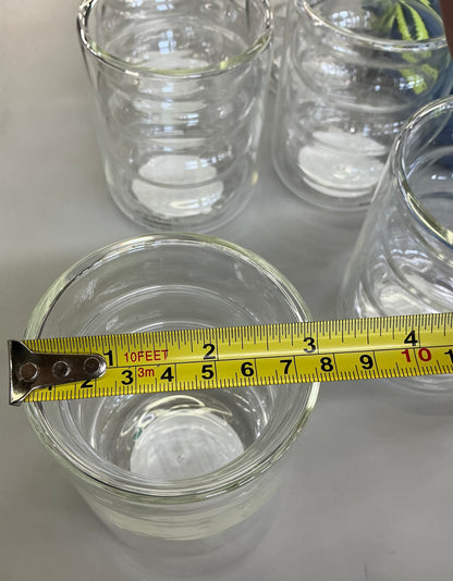 Clear glass Alink ripple bubble tumbler with a unique wavy design