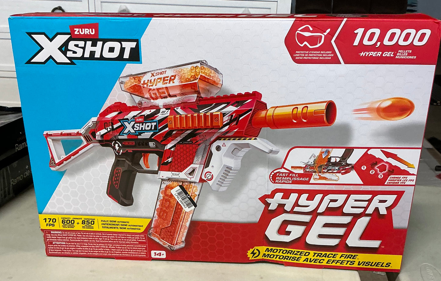 ZURU Xshot hyper gel medium toy gel blaster - OPEN/DAMAGED BOX - PRODUCT IS NEW - PICK UP ONLY