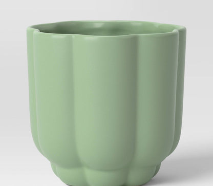 Scallop Planter Green