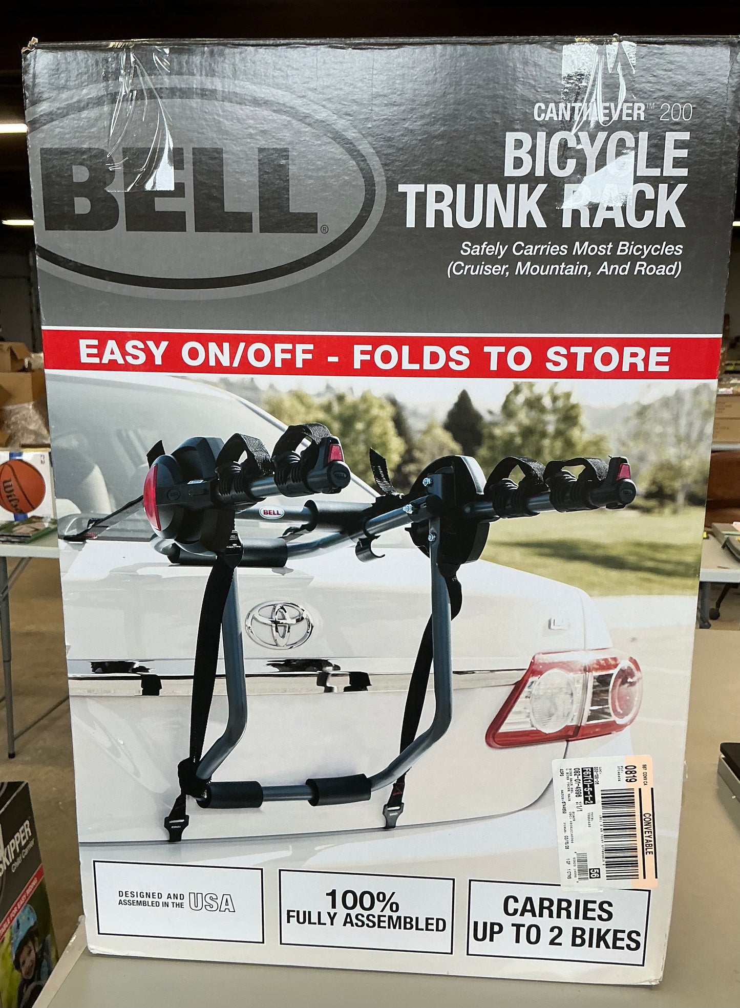 Bell Cantilever 200 2-bike trunk rack - black - open box