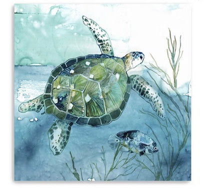 Lumaprints Delray Sea Turtle I Canvas Art, Measurements: 1.25 Depth/Inches, 20 Height/Inches, 20 Width/Inches