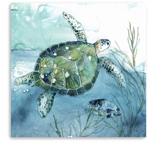 Lumaprints Delray Sea Turtle I Canvas Art, Measurements: 1.25 Depth/Inches, 20 Height/Inches, 20 Width/Inches