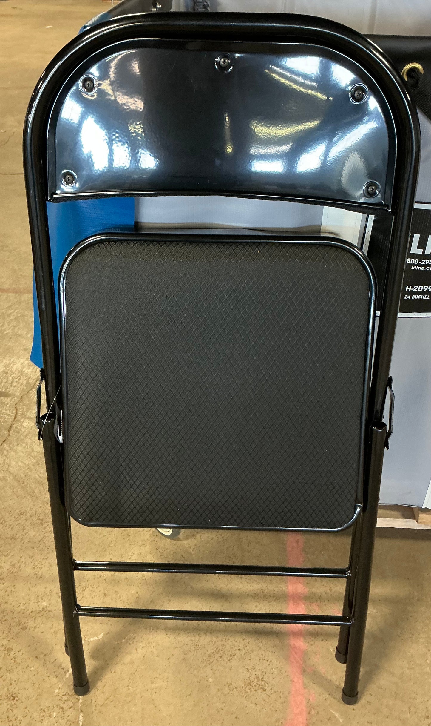 Costway set of 4 folding chairs fabric upholstered padded seat metal frame - PICK UP ONLY