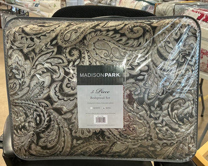 Madison Park 5-Piece Paisley Jacquard Bedspread Set king
