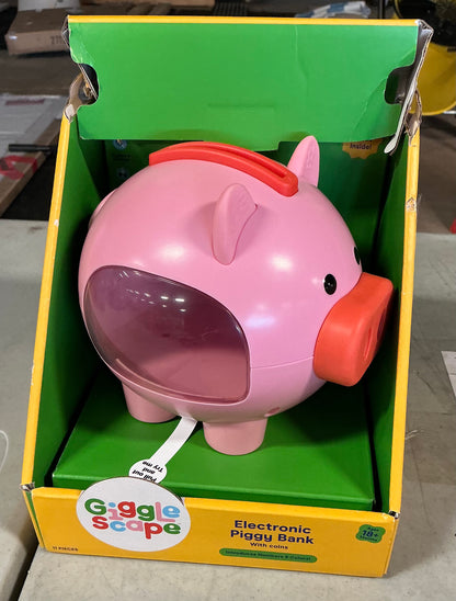 Gigglescape electronic piggy bank - AS IS - MISSING COINS