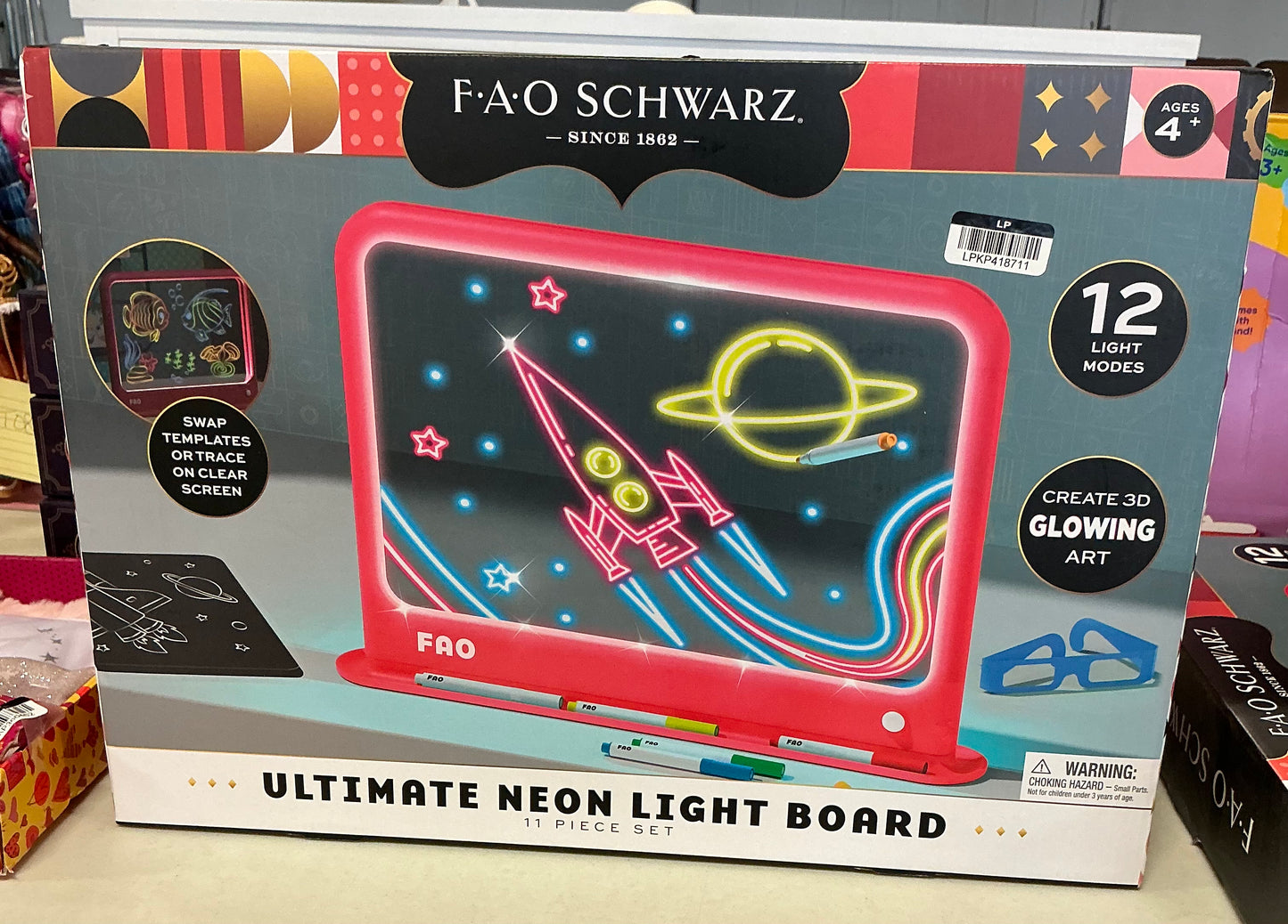 F.A.O Schwarz ultimate neon light board - PICK UP ONLY