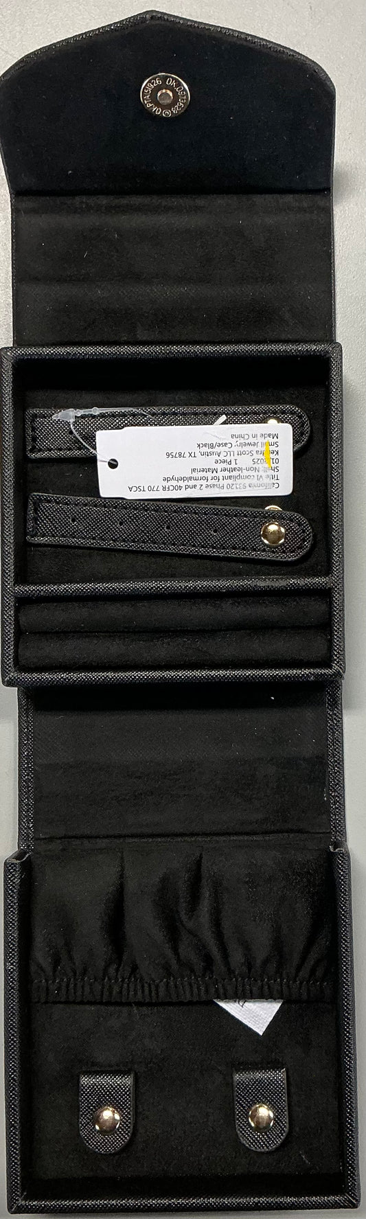 black travel jewelry case-As Is