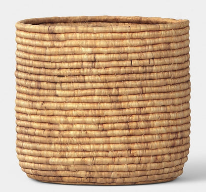 Light coiled basket - 16.14” (H) x 18.1” (W) x 18.1” (D) - MINOR COSMETIC FLAWS - PICK UP ONLY
