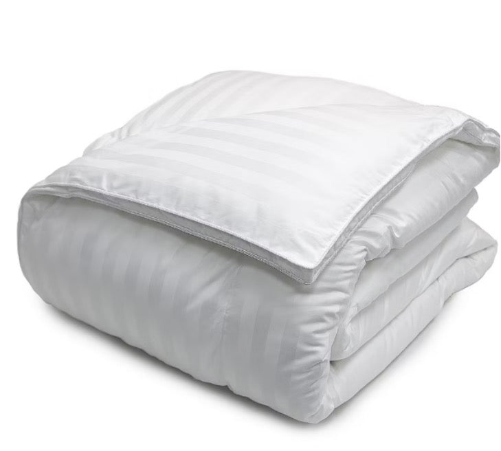 350tc Damask Stripe Down Alternative Comforter Twin- White