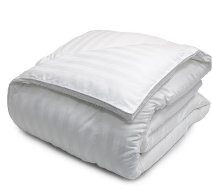 350tc Damask Stripe Down Alternative Comforter Twin- White