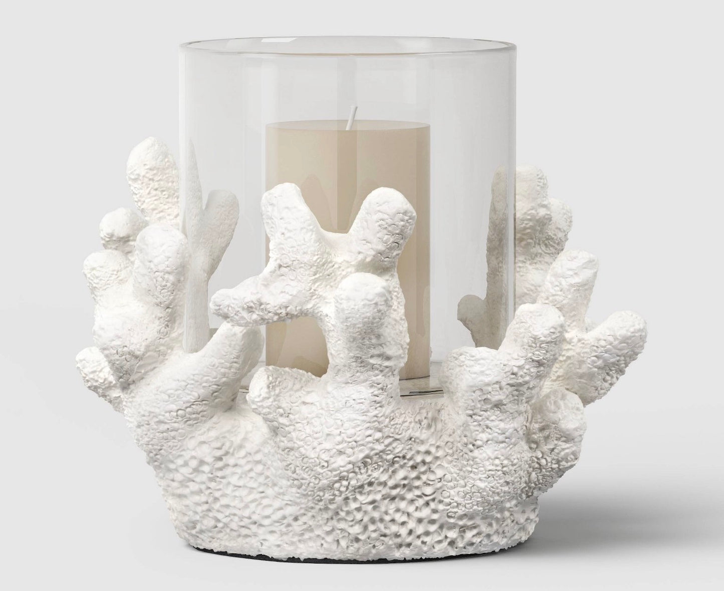 Coral Candle Holder White