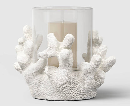 Coral Candle Holder White