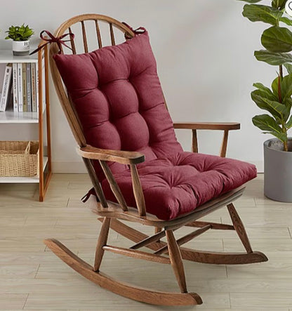Sweet Home Collection™ Rocking Chair Cushion 2 Piece Tufted Non Slip Set of Upper and Lower Cushions