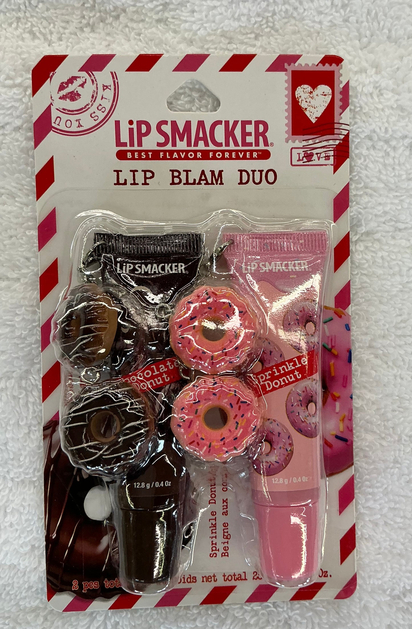 Lip Smacker Edition Donut Lip Balm Duo featuring Chocolate Donut and Sprinkle Donut flavors