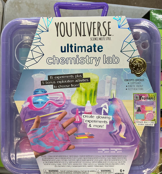 YOUniverse Ultimate Chemistry Lab set for STEM learning, designed for children ages 6 and up