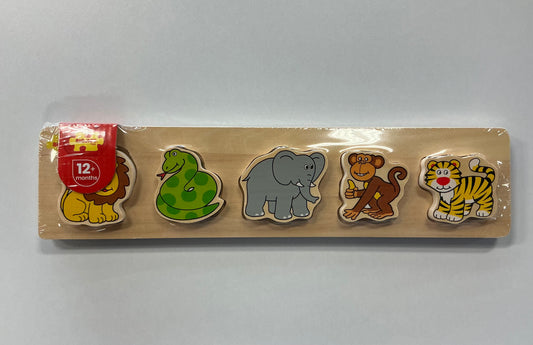 BigJigs Chunky Lift and Match Safari Puzzle