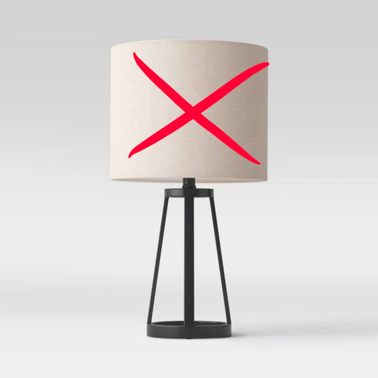 Medium Modern Industrial Assembled Table Lamp Black - Threshold™: Metal Body, No Bulb Included - Missing Shade - May have Minor Cosmetic Damage ( see pictures)