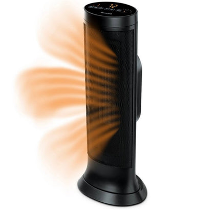 Honeywell Slim Ceramic Tower Heater Black: Indoor Space Heater, Adjustable Thermostat, 1500W, Fan Driven, No Assembly Required