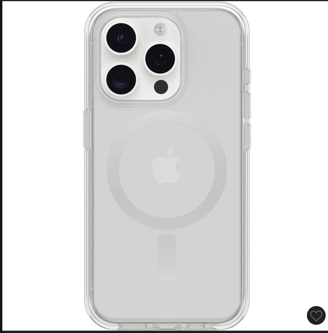 OtterBox iPhone 15 Pro symmetry series clear case with MagSafe