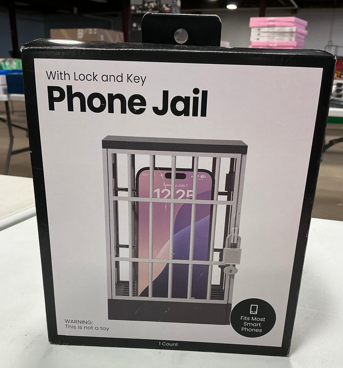 Phone jail with lock and key