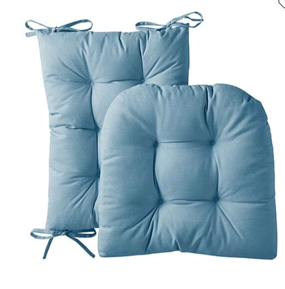 Sweet Home Collection™ Rocking Chair Cushion 2 Piece Tufted Non Slip Set of Upper and Lower Cushions