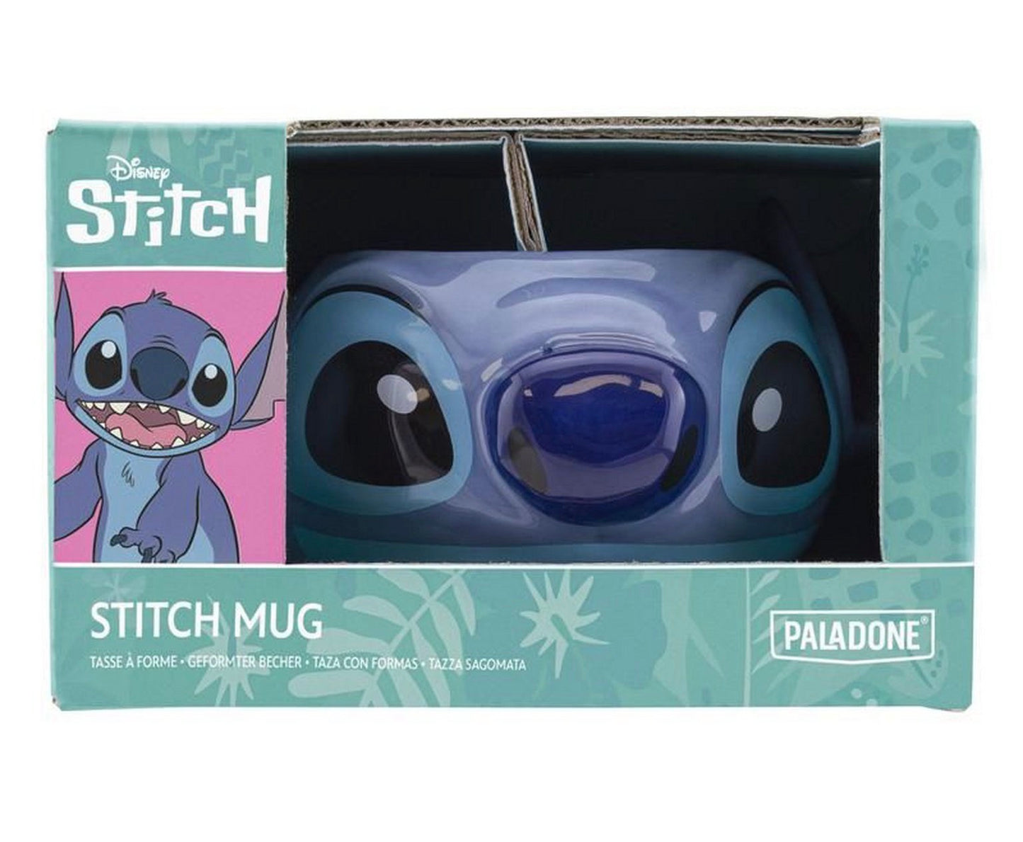 Disney Stitch shaped ceramic mug in its original packaging
