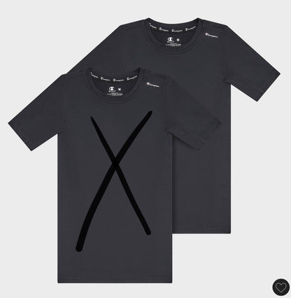 Champion youth compression t-shirt - black size M (8/10) - MISSING 1 T-SHIRT - OPEN BOX