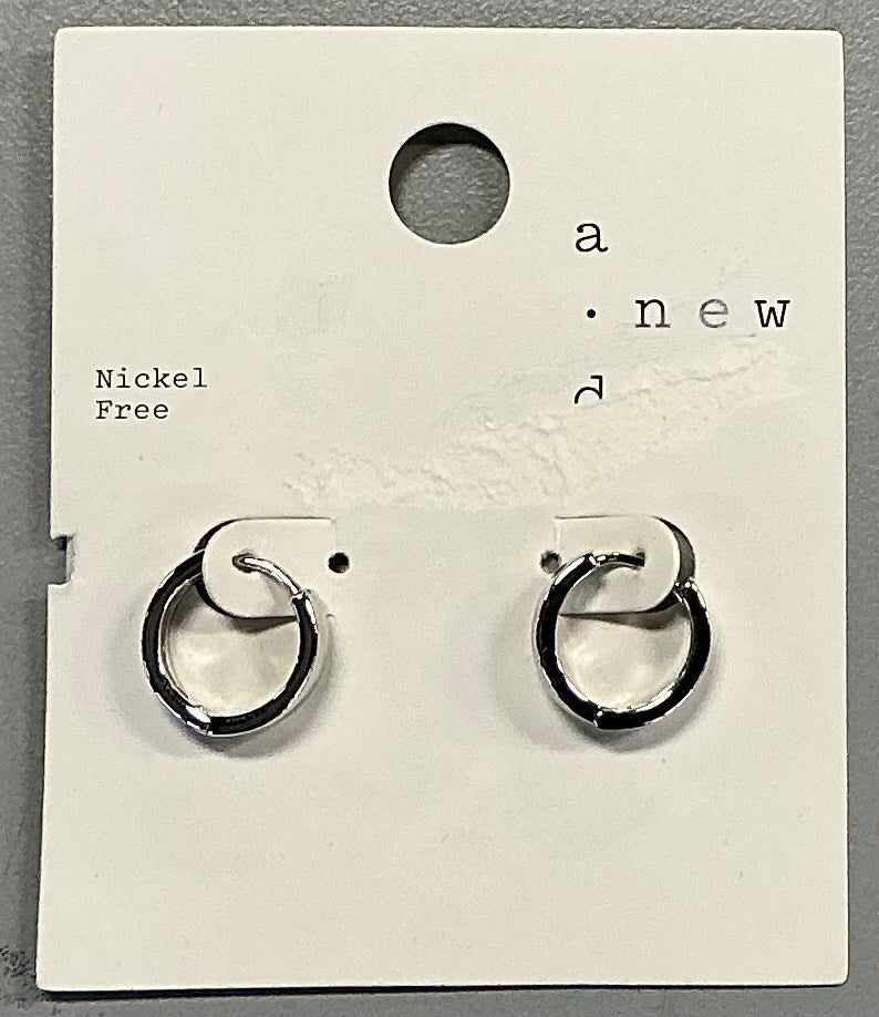 Silver-toned hoop earrings