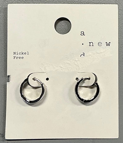 Silver-toned hoop earrings