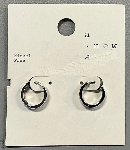 Silver-toned hoop earrings