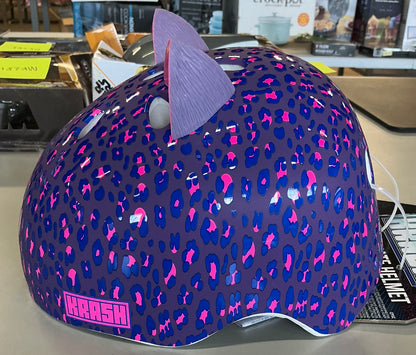 Krash! Youth leopard kitty helmet - purple