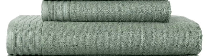 Linden Street Pure Performance Towel set 2 Pieces-Included(1 Bath Towel and 1 Hand Towel)-Color(Deep Jade Stone)